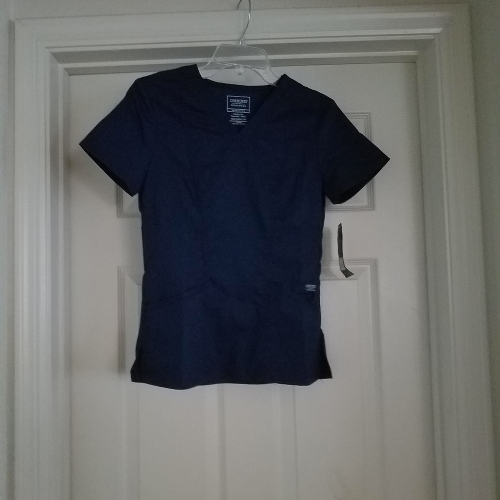 Cherokee Workwear Women's V-Neck Scrub, Navy, Size XXS